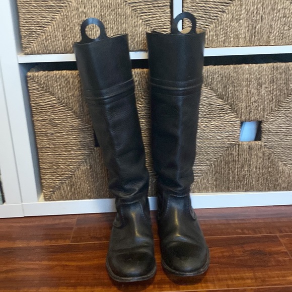 Frye Tall Black Leather Boot Women’s Size 8.5 - Picture 2 of 11